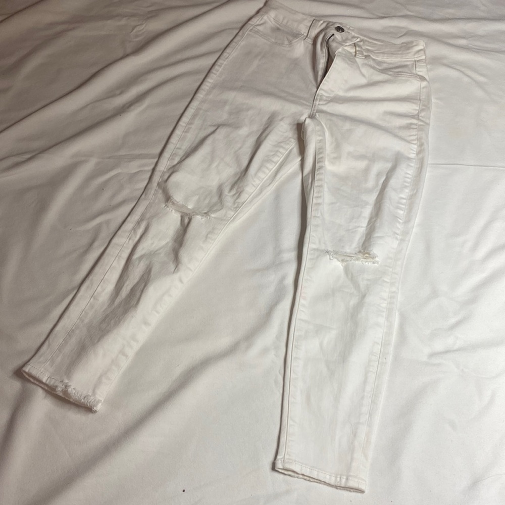 White Ripped Skinny Jeans